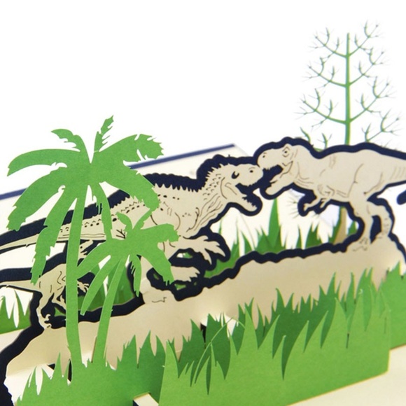 3D Dinosaurs Pop-Up Greeting Card, Laser Cut ๐ธ - Picture 2 of 6